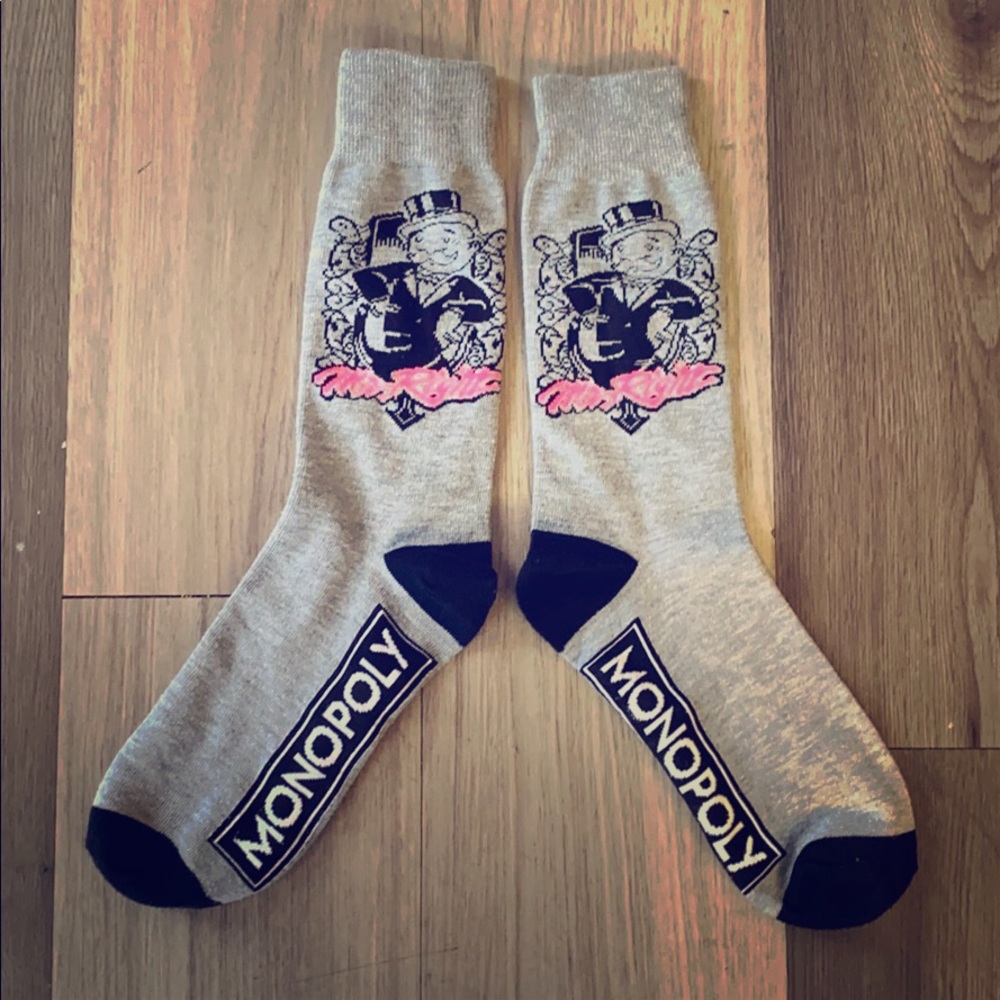 ✅ NWOT MONOPOLY Game Mr. Monopoly Mr. Right Socks